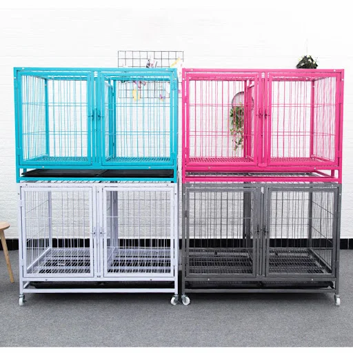 Dog Cage Three-layer With Partition Child Breeding Cage Teddy Large Dog Pet Cat Cage Golden Retriever Labrador HouseWith