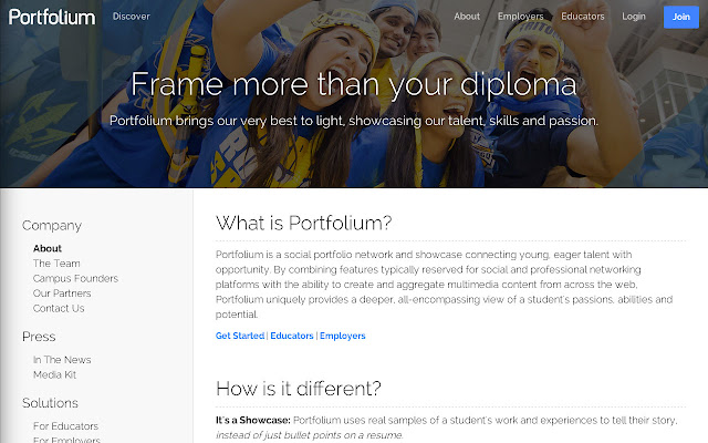 Portfolium - Free Digital Portfolio Builder chrome extension