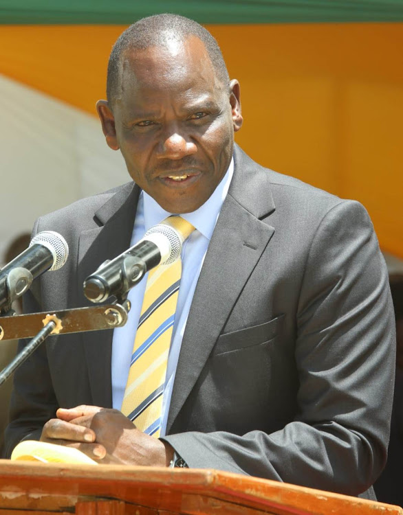 Uasin Gishu Governor Jonathan Bii speaking in Eldoret on October 4, 2022.