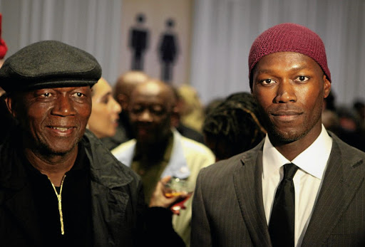 Filmmakers Mfundi Vundla, left, and his son Charlie.