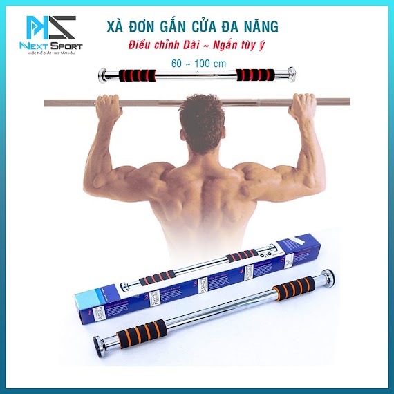 Thanh Tập Xà Đơn Treo Tường Gắn Cửa Tùy Chỉnh Phù Hợp Tập Gym Tại Nhà Tăng Cơ Bắp