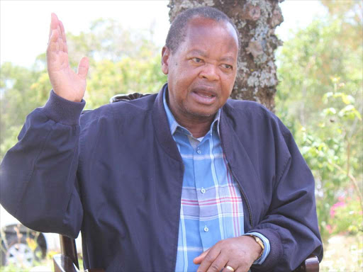 Nyeri Senator Ephraim Maina who was speaking to the media at Lusoi area in Kieni Constituency, Nyeri County on Sunday.