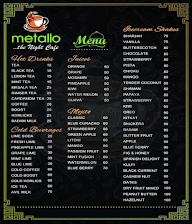 Metallo, The Night Cafe menu 1