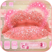 Sexy Kiss Lip Theme for Keyboard Glitter  Icon