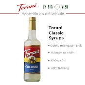 Siro Pha Chế Vị Dừa Torani Classic Coconut Syrup 750Ml Mỹ Nguyên Liệu Pha Chế Trà Và Cà Phê