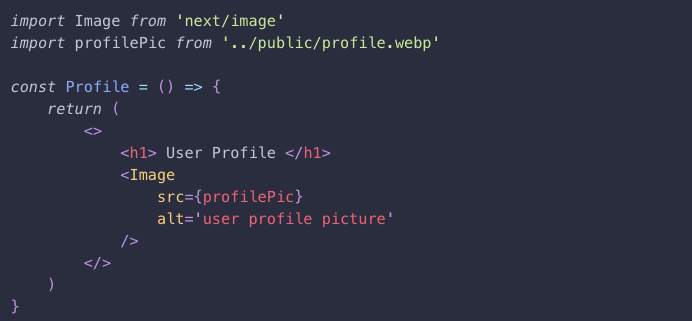 Using nextjs image component for image optimization