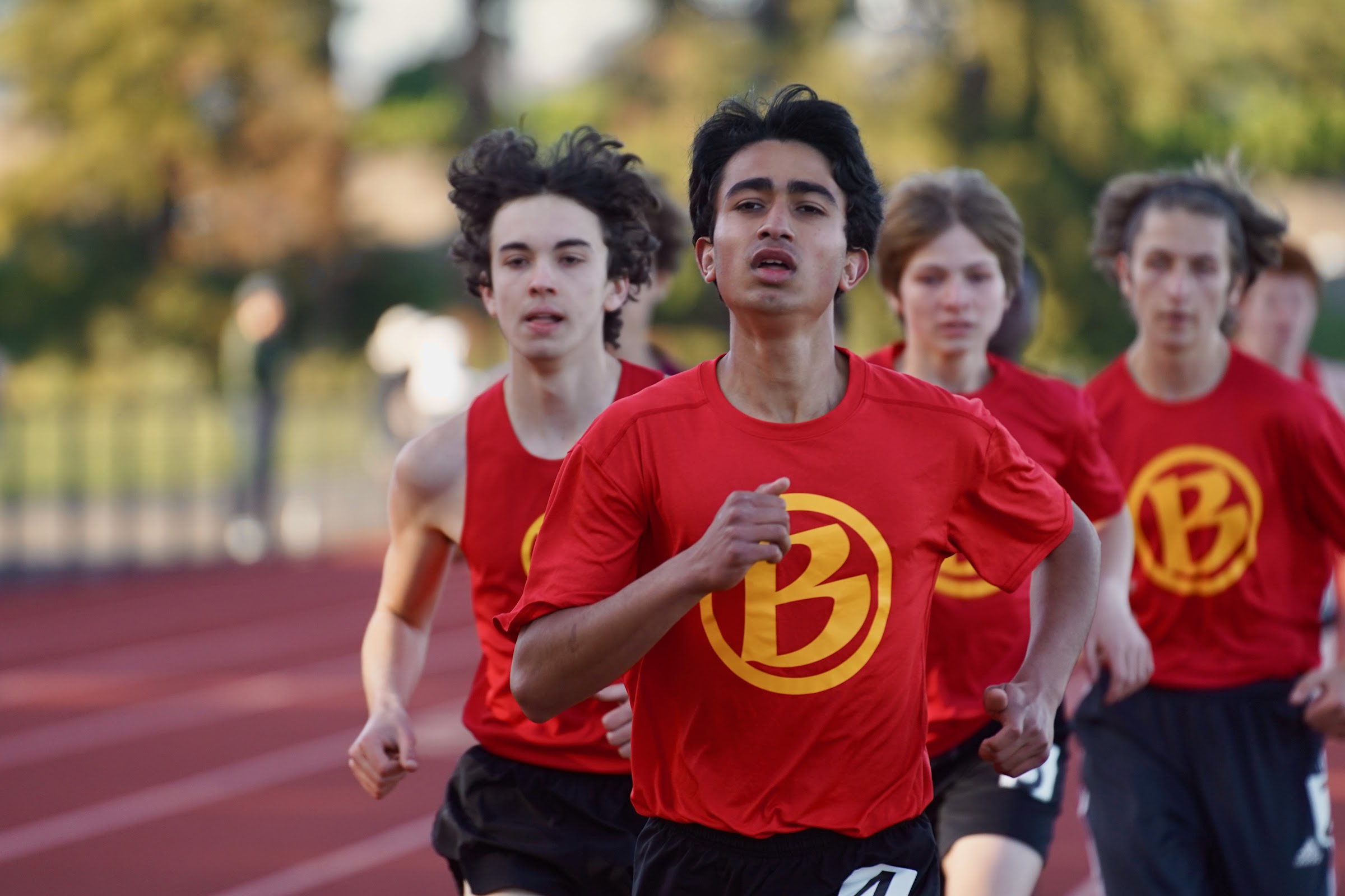 Boys running