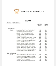 Bella Italiano menu 1