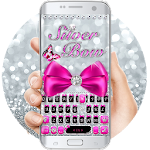 Cover Image of Download Silver Bowknot Keyboard Theme 1.0 APK
