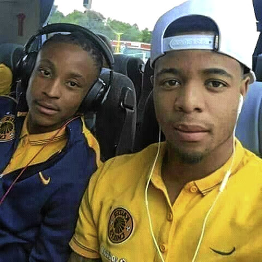 Pule Ekstein and his former Kaizer Chiefs teammate George Lebese.