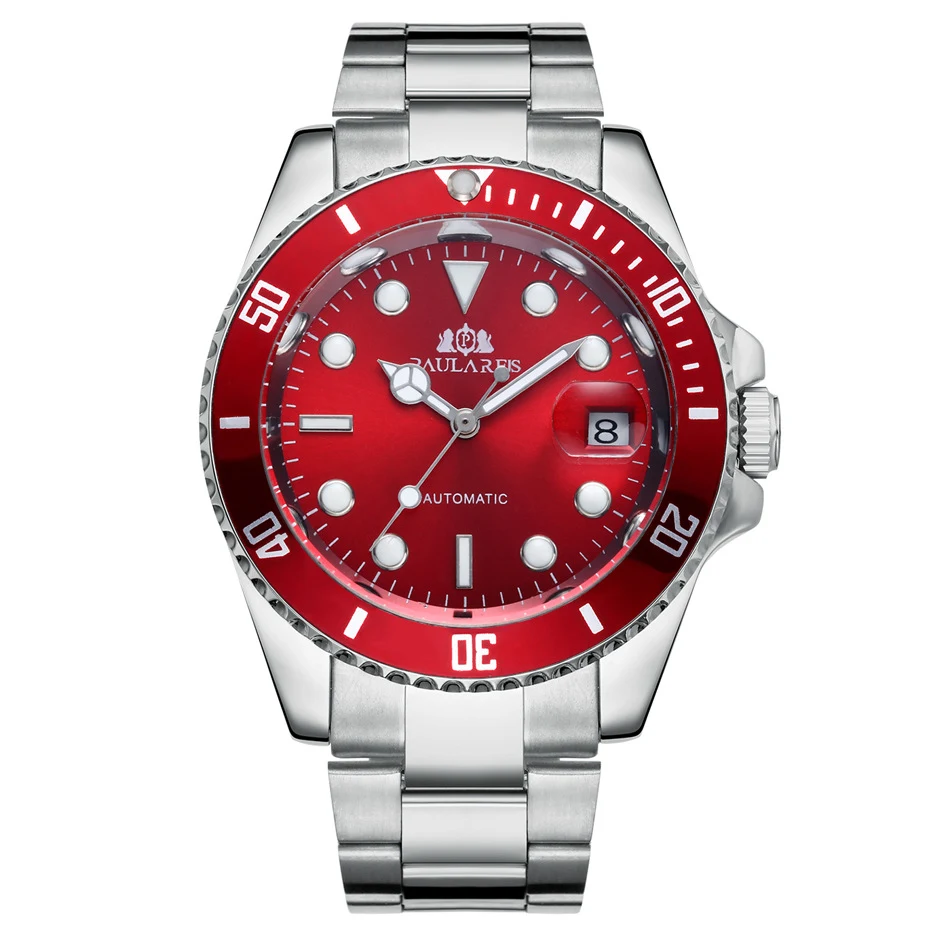 Volautomatisch Mechanisch Sterk Lichtgevend horloge. Nauwkeurigheid en optimale zichtbaarheid. Ideaal voor dagelijks gebruik en in het donker.