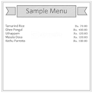 Madras Pongal menu 1