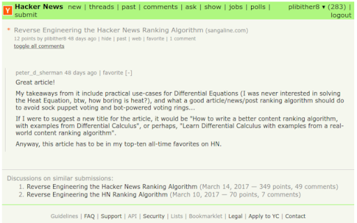 Refined Hacker News