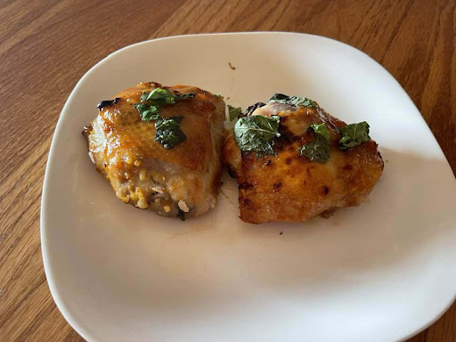 Chicken Thighs with Apricot Jam Sage & Lemon Zest | Just A Pinch Recipes