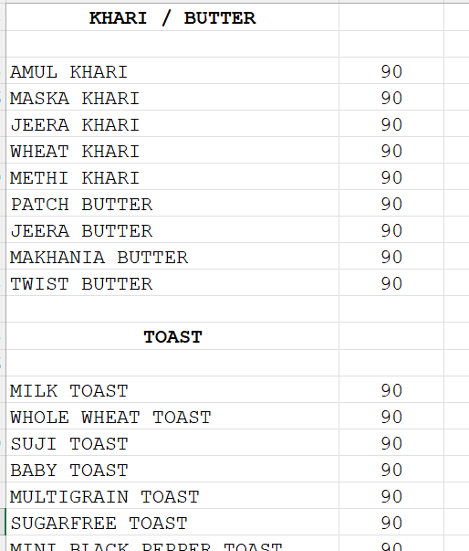 Crosta The Cake Boutique menu 