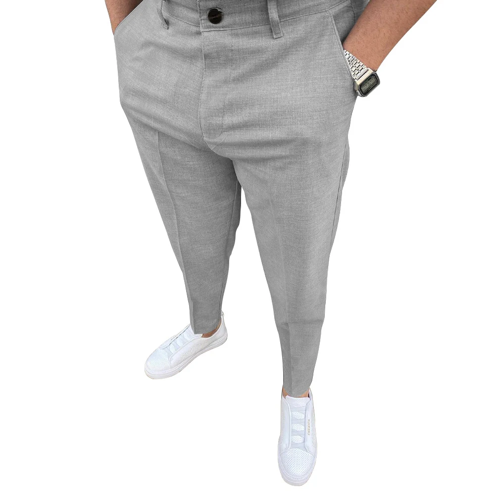 Title 2, Pantalones Casuales de Algodón Tiro Medio Estam...