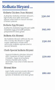 Kolkata Express menu 2