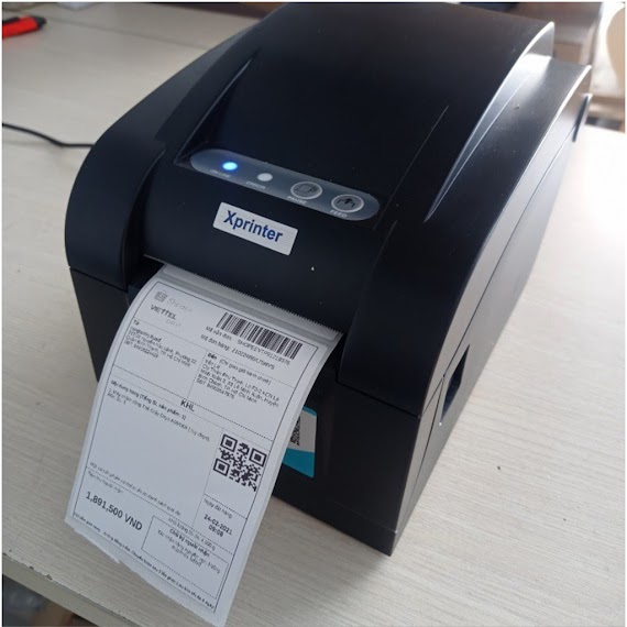 Máy In Tem Mã Vạch, In Đơn Hàng Shopee Xprinter Xp - 350B - [Hàng Chính Hãng - Bh 12 Tháng]