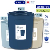 Thùng Rác Mini Thông Minh Nhựa Tròn Inochi 5 10 15 Lít Làm Sọt Rác Văn Phòng, Khách Sạn Sr10L