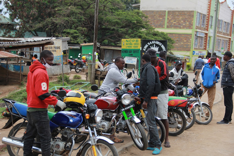 Some boda boda riders in Oyugis, Rachuonyo South