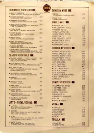 The Crow Bar menu 2