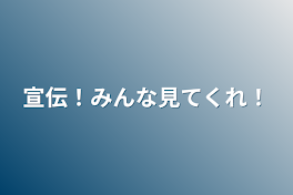 宣伝！みんな見てくれ！