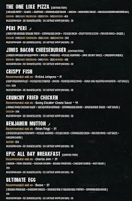 Jimis Burger menu 1