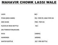 Mahavir Chowk Lassi & Pinni Wale menu 1