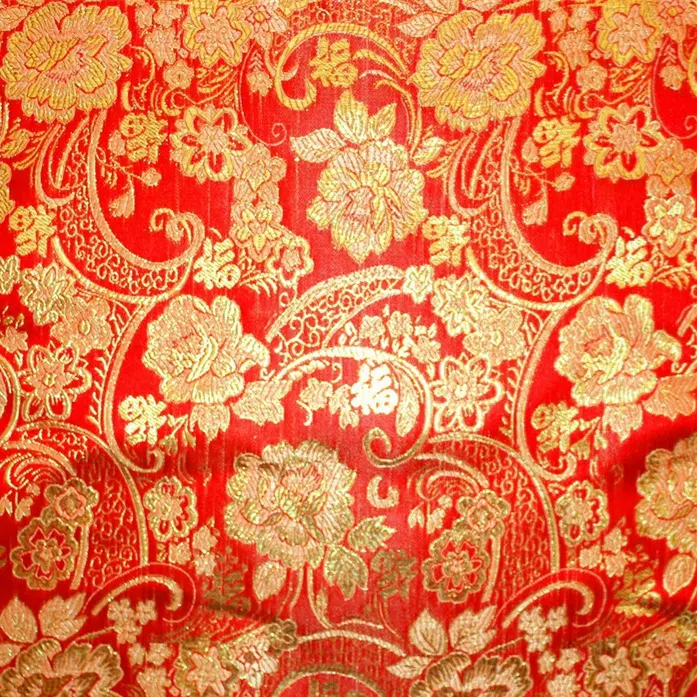 Title 1, Gouden en zilveren polyester jacquard stof voor...