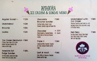 Amadora Gourmet Ice Cream & Sorbet menu 1