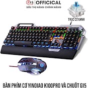 Combo Bàn Phím Cơ Gaming Yinoiao K100 - K100Pro Và Chuột Chơi Game G15 Led Rgb 12 Chế Độ Sử Dụng Cho Máy Tính Laptop
