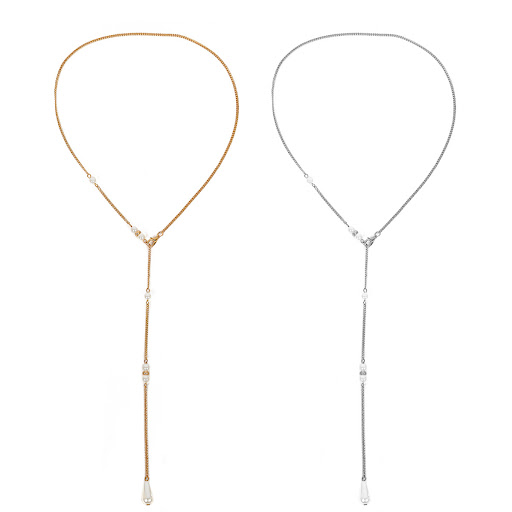 Title 3, Sexy Long Necklace for Women with Dew Backside ...