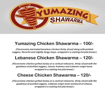 Yumazing Shawarma menu 