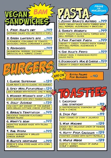 Super Munch menu 