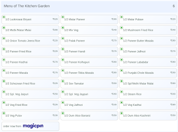 The Kitchen Garden menu 