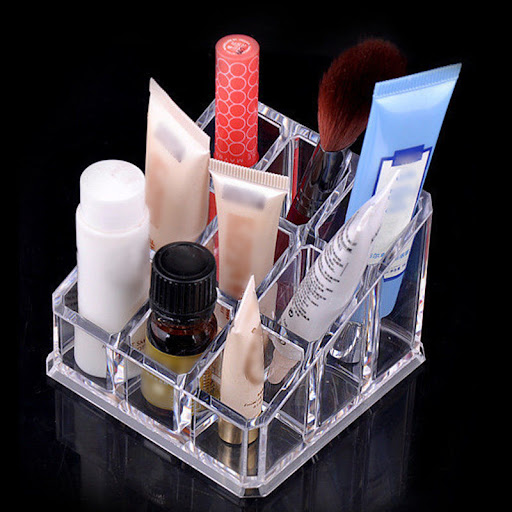 Title 7, Transparent cosmetic storage box with acrylic d...