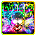 Herunterladen Colorful Smokey Neon Skull Installieren Sie Neueste APK Downloader