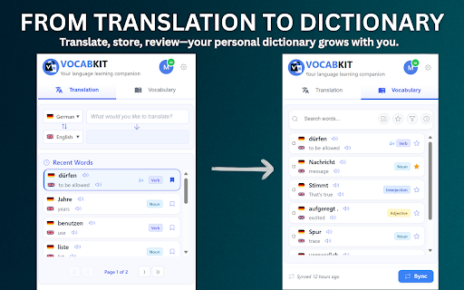 Vocabulary Builder – Translate with context & Save Words | VocabKit screenshot 3