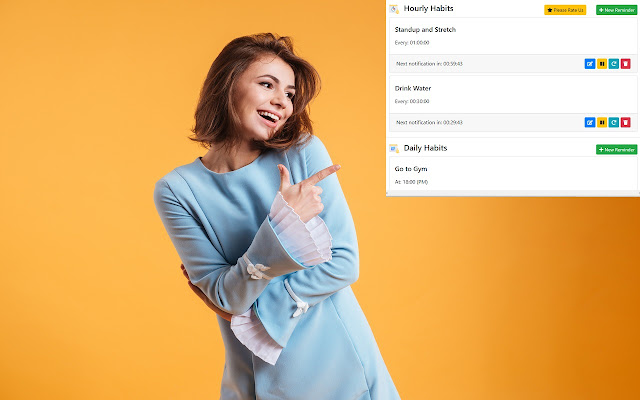 Habit Reminder chrome extension