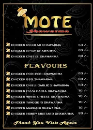 Mote Shawarma menu 1