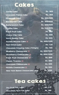 For God's Cake menu 1