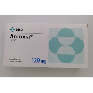 Arcoxia Etoricoxib 120 mg MSD Caja x 7 Tabletas  