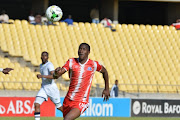 Evans Rusike during the Absa Premiership match between Platinum Stars and Maritzburg United at Royal Bafokeng Stadium on August 20, 2017 in Rustenburg, South Africa. 