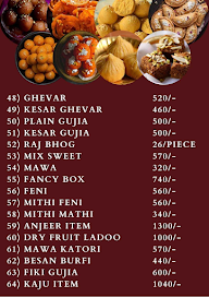 Hira Sweets menu 5