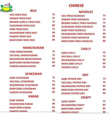 Mugil Soups menu 