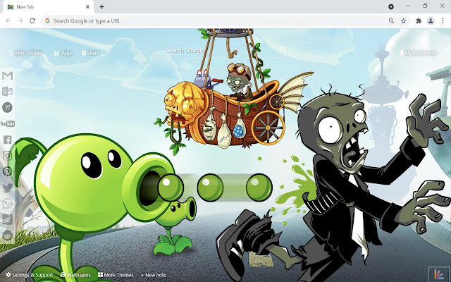 Plants Vs Zombies Wallpaper New Tab