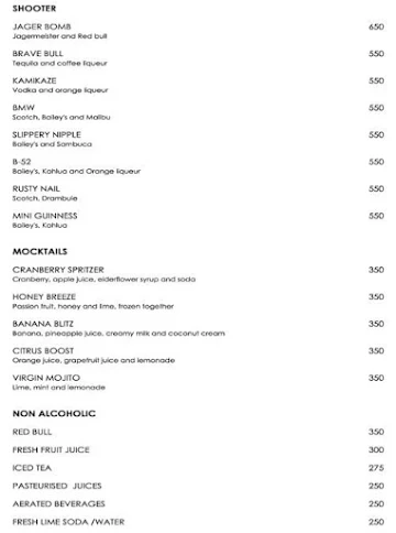 Beluga - The Lalit Mumbai menu 