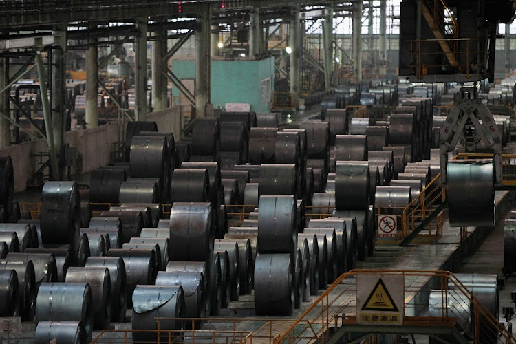 A stainless steel product line is seen at a factory. Picture: REUTERS