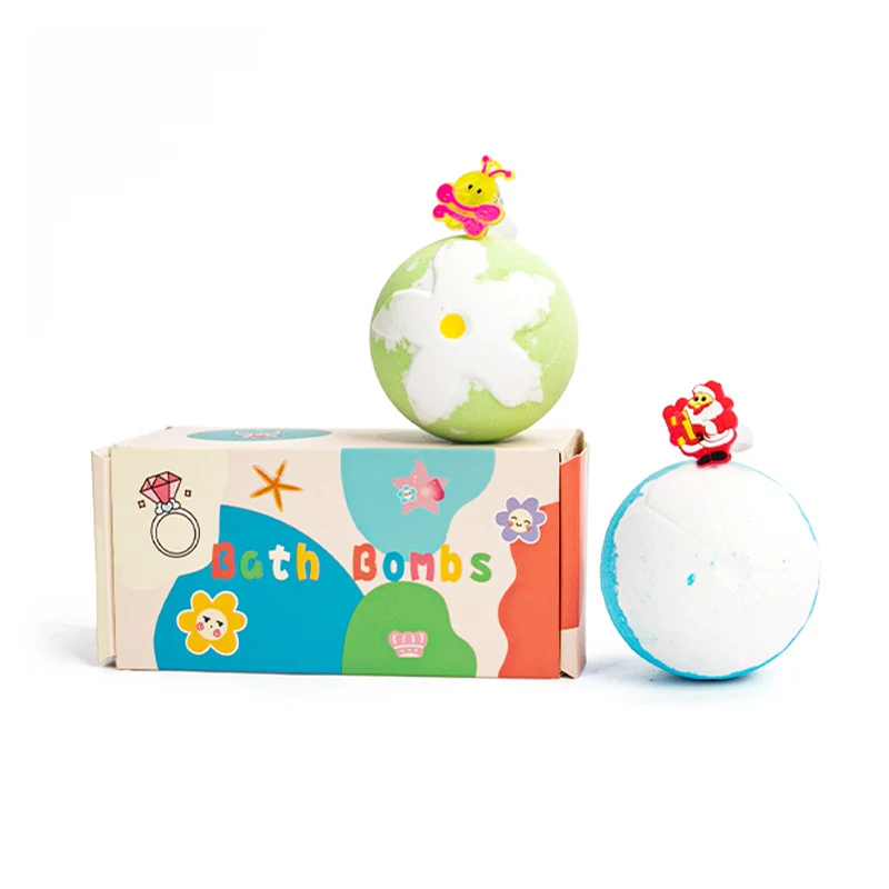 Bolas de sal de banho infantis Ring Toys 180g. Transforme a hora do banho em diversão efervescente, hidratando e colorindo a pele.