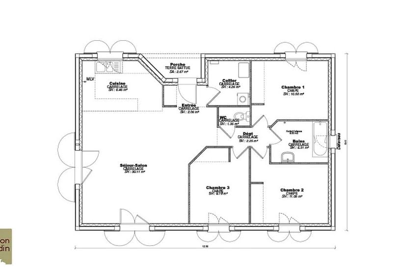  Vente Terrain + Maison - Terrain : 846m² - Maison : 85m² à Costaros (43490) 